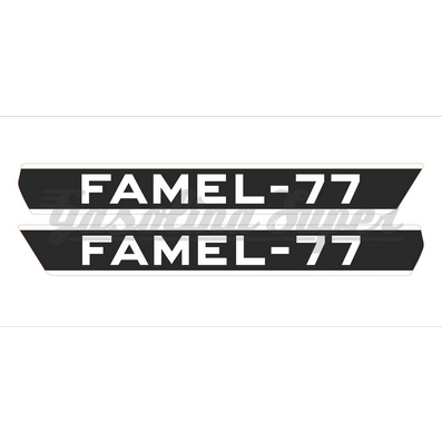 Autocolante de depósito para Famel 77 (par)