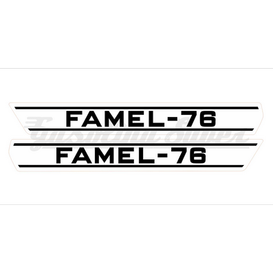 Autocolante de depósito para Famel 76 fundo branco (par)