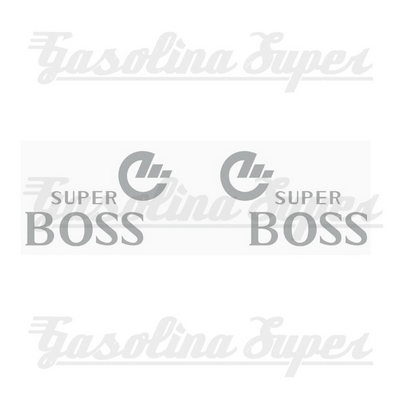 Autocolante para depósito de Casal Super Boss prateado(par)