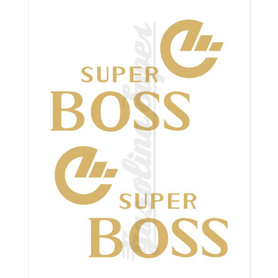 Autocolante para depósito de Casal Super Boss dourado (par)