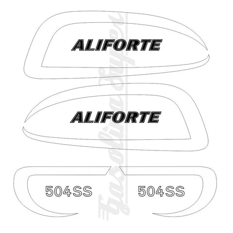 Kit de autocolantes Aliforte 504SS (branco)