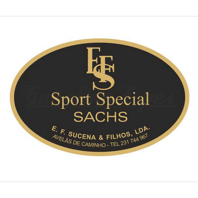 Autocolante oval EFS Sport Special Sachs preto (par)