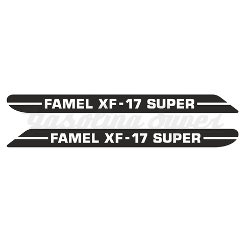 Autocolante de depósito para Famel XF-17 Super (par)