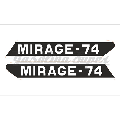 Autocolante de depósito para Famel Mirage 74 (par)