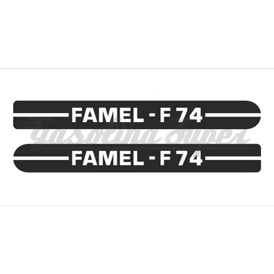Autocolante de carter de corrente para Famel 74