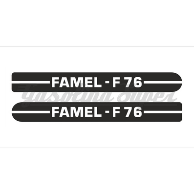 Autocolante de carter de corrente para Famel 76