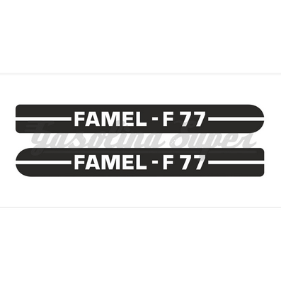 Autocolante de carter de corrente para Famel 77
