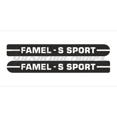 Autocolante de carter de corrente para Famel Super Sport