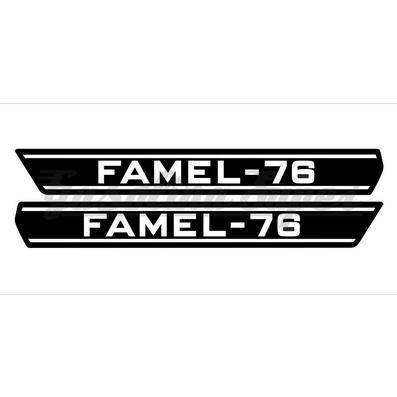 Autocolante de depósito para Famel 76 (par)