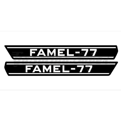 Autocolante de depósito para Famel 77 (par)