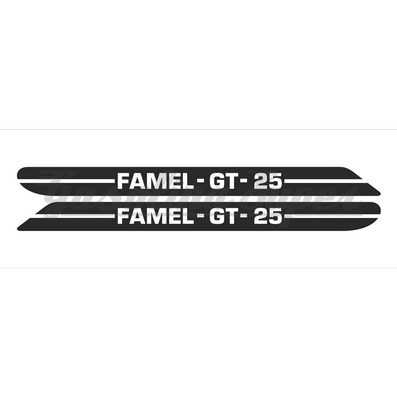 Autocolante de depósito para Famel GT-25 (par)