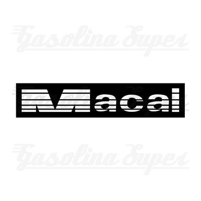 Autocolante MACAL branco 145mm (par)