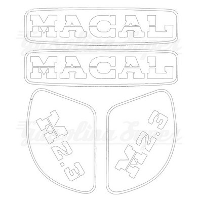 Kit de autocolantes para Macal M2.3 branco