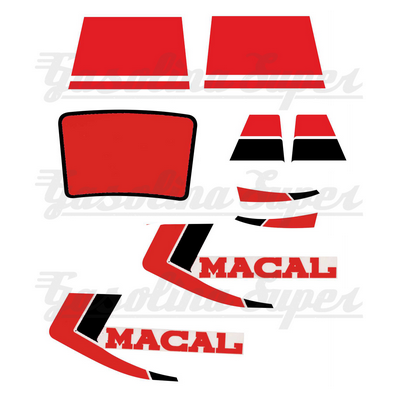 Kit de autocolantes para Macal Dakar Junior vermelho/preto