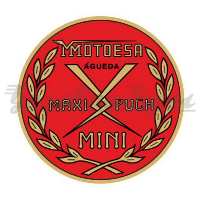 Autocolante Motoesa Maxi Puch vermelho (par)