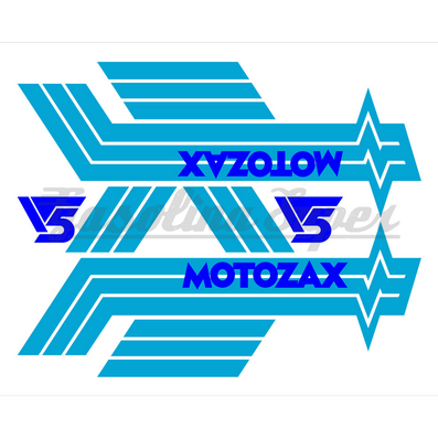 Kit de autocolantes SIS Sachs V5 Motozax azul