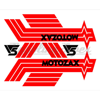 Kit de autocolantes SIS Sachs V5 Motozax vermelho