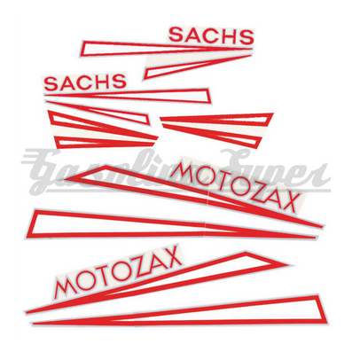 Kit de autocolantes SIS Sachs Motozax vermelho