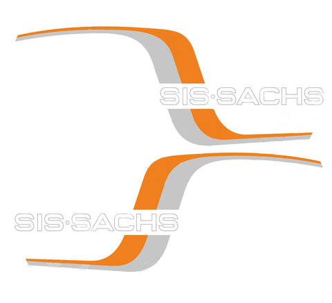 Autocolante de depósito para SIS Sachs V5 laranja/cinzento (par)