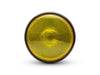 Farol dianteiro Clássico 7.7", preto, vidro amarelo
